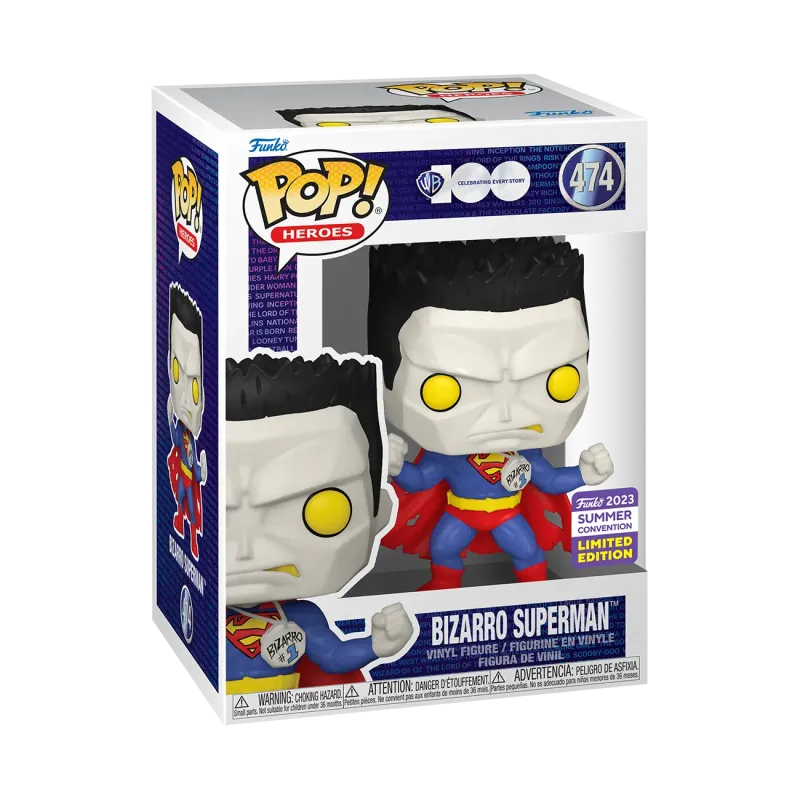 Funko Pop! WB100: Bizarro Superman (474)(2023 Summer Convention)