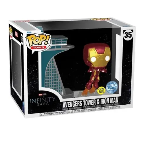 Funko Pop! The Infinity Saga: Avengers Tower & Iron Man (35)(Special Edition/Glows in the Dark)