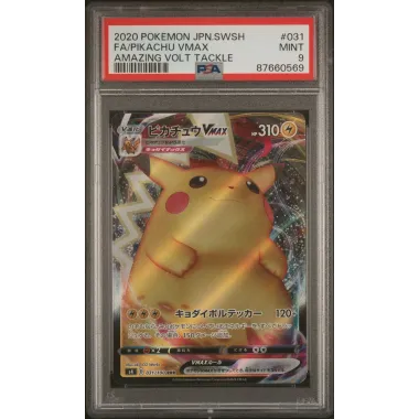 2020 Pokémon JPN.SWSH: 031 FA/Pikachu VMAX (Amazing Volt Tackle) PSA MINT 9