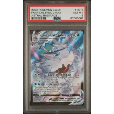 2022 Pokémon SWSH: TG15 FA/IR Calyrex VMAX (Astral Radiance) PSA NM-MT8