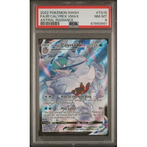 2022 Pokémon SWSH: TG15 FA/IR Calyrex VMAX (Astral Radiance) PSA NM-MT8