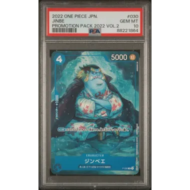 2022 One Piece JPN.: P-030 Jinbe (Promotion Pack 2022 Vol.2) PSA GEM MT10