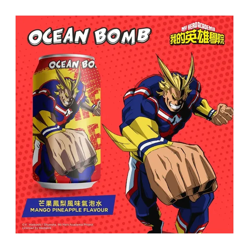 OCEAN BOMB My Hero Academia All Might Mango Pineapple 330ml