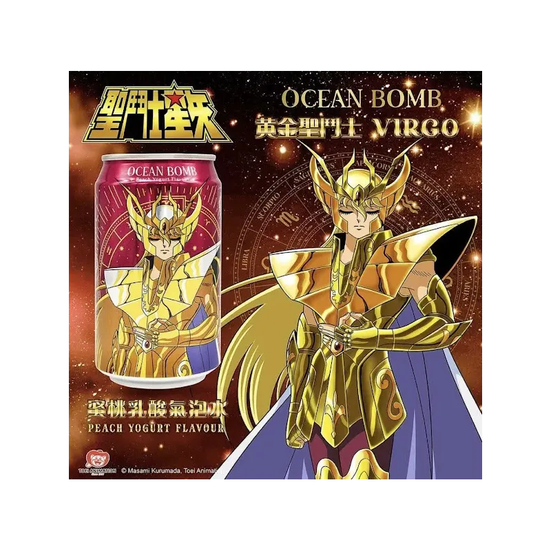 Ocean Bomb - Bevanda Frizzante Gusto Peach Yogurt (Shaka Virgo) - 330ml