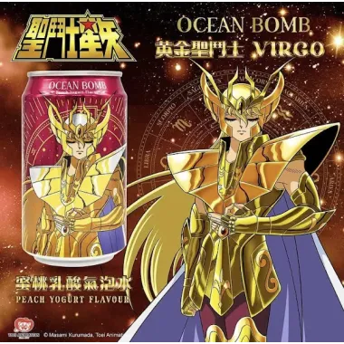 Ocean Bomb - Bevanda Frizzante Gusto Peach Yogurt (Shaka Virgo) - 330ml