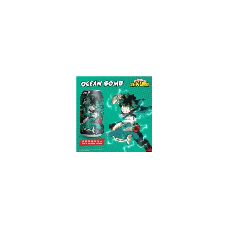 Ocean Bomb My Hero Academia Midoriya bevanda analcolica frizzante gusto Pesca – 330ML