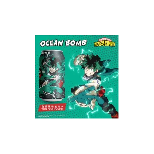 Ocean Bomb My Hero Academia Midoriya bevanda analcolica frizzante gusto Pesca – 330ML