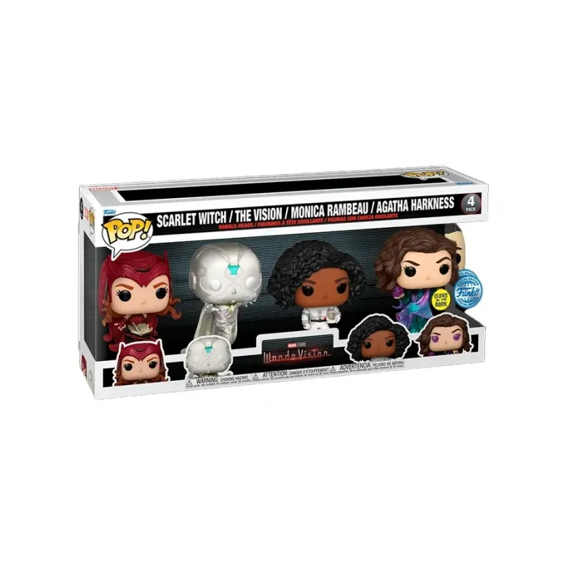 Funko Pop! Wandavision: Scarlet Witch/Vision/Monica Rambeau/Agatha Harkness (4 Pack)(Special Edition/Glows in the Dark)