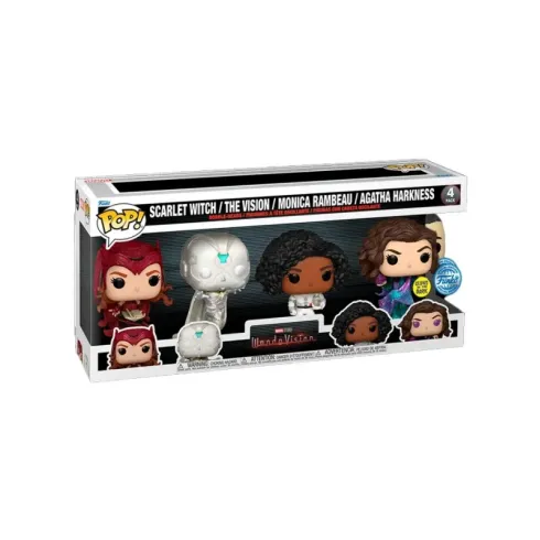 Funko Pop! Wandavision: Scarlet Witch/Vision/Monica Rambeau/Agatha Harkness (4 Pack)(Special Edition/Glows in the Dark)