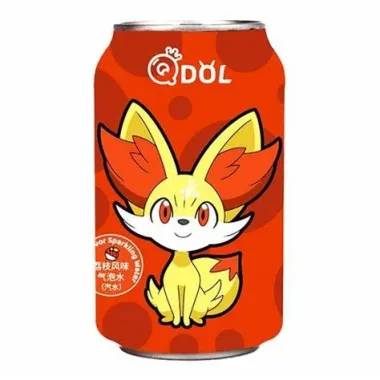 Qdol Pokémon Charmander/Fynx Lychee Flavor Sparkling Water 330ml.