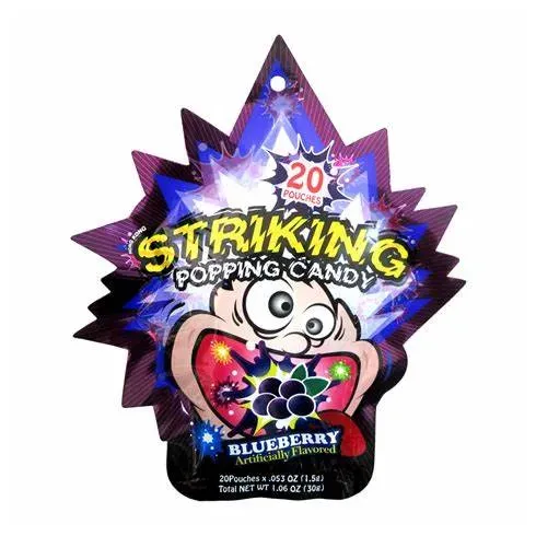 Striking Popping Candy Bluberry Flavour (30Gr)