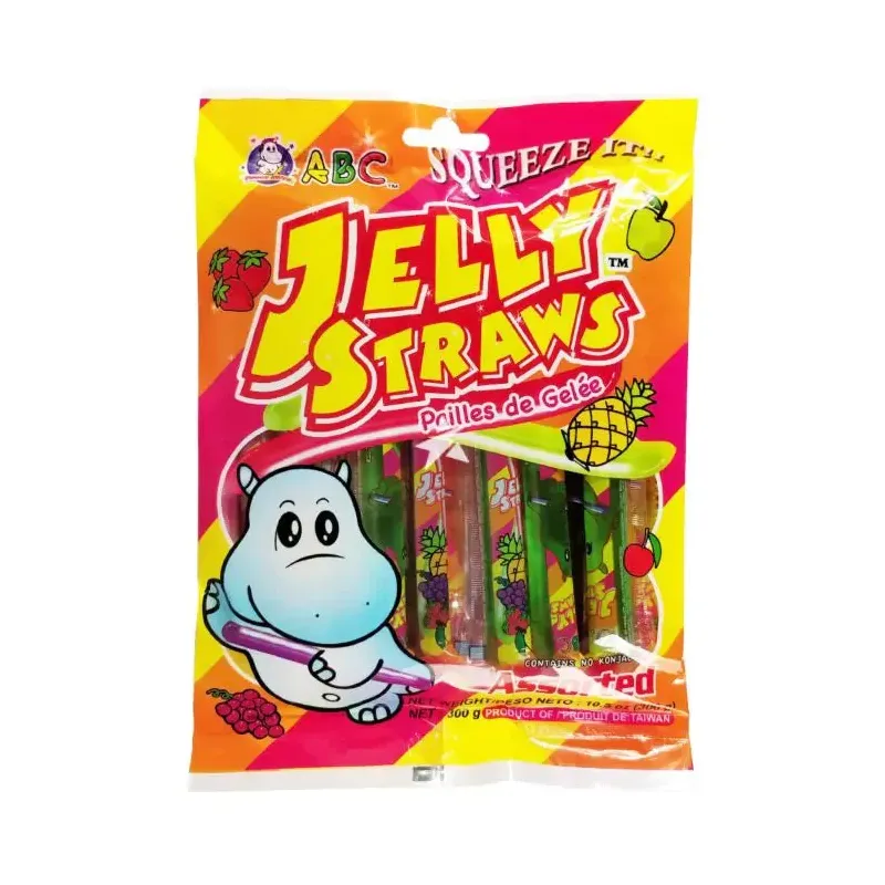 ABC Hippo Jelly Straws: Gelatine multi frutta(300Gr)