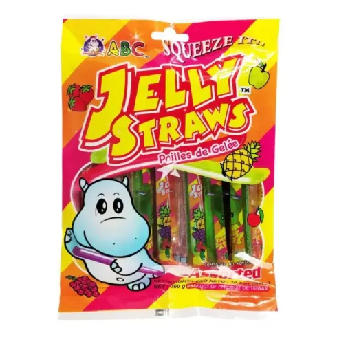 ABC Hippo Jelly Straws: Gelatine multi frutta(300Gr)