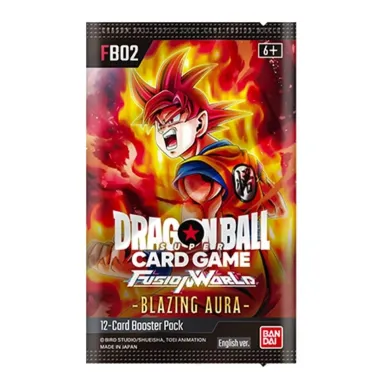 DragonBall Super Card Game Fusion World: “Blazing Aura” Single 12 Cards Booster (FB02- Ed. Ing)