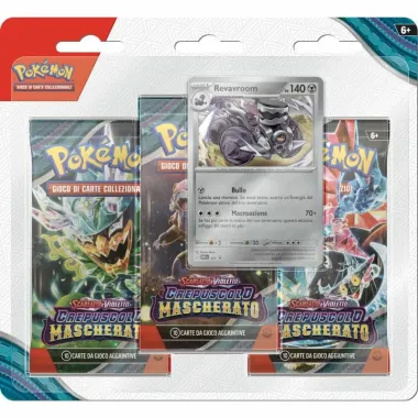 Pokémon Scarlatto e Violetto: "Crepuscolo Mascherato" Blister 3 Buste + Carta Promo (Ed. Ita)