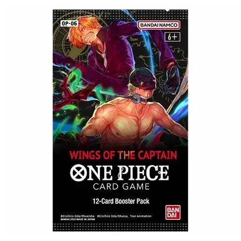 One Piece Card Game: "Wings of the Captain" Single 12 Cards Booster Pack (Ed. Ing/OP06)