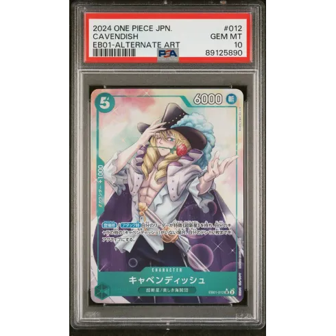 2024 One Piece JPN.: EB01-012 Cavendish (EB01-Alternate Art) PSA GEM MT10