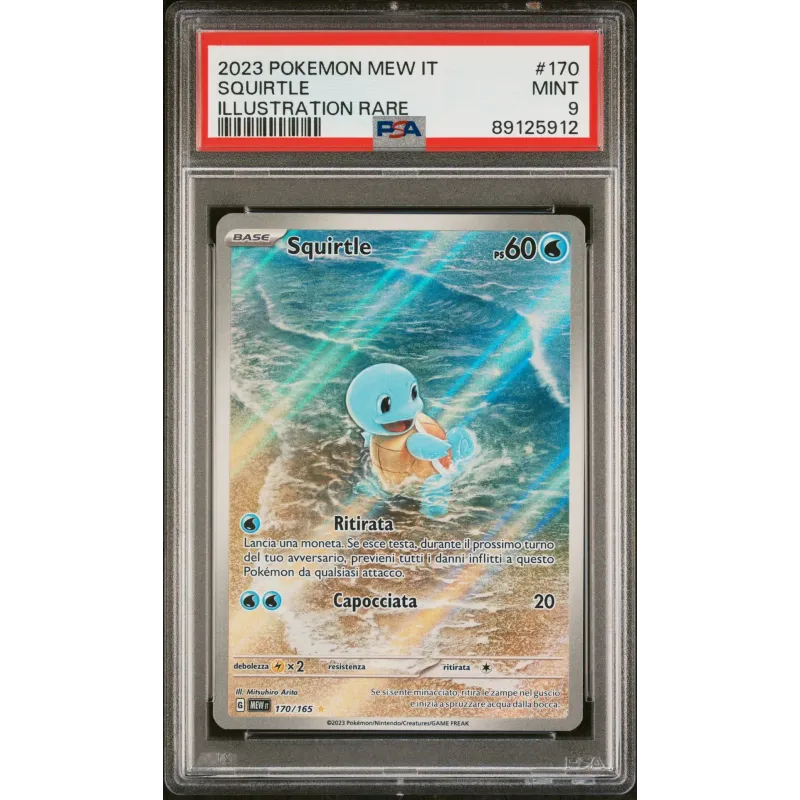 2023 Pokémon MEW IT: 170 Squirtle (Illustration Rare) PSA MINT 9