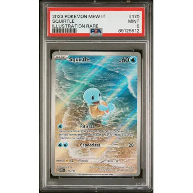 2023 Pokémon MEW IT: 170 Squirtle (Illustration Rare) PSA MINT 9