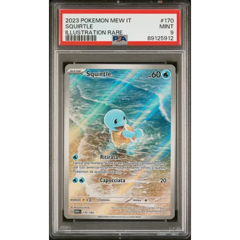 2023 Pokémon MEW IT: 170 Squirtle (Illustration Rare) PSA MINT 9