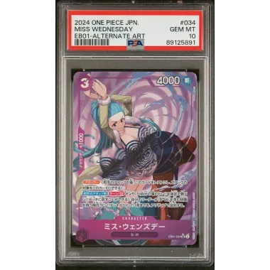 2024 One Piece JPN: EB01-034 Miss Wednesday (EB01-Alternate Art) PSA GEM MT10