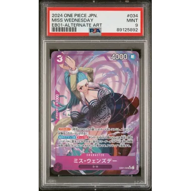 2024 One Piece JPN.: EB01-034 Miss Wednesday (EB01-Alternate Art) PSA MINT 9