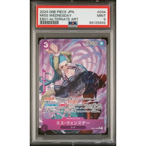 2024 One Piece JPN.: EB01-034 Miss Wednesday (EB01-Alternate Art) PSA MINT 9