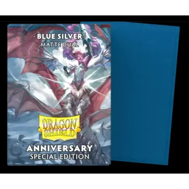 Dragon Shield: 100 Blue Silver Matte Dual Sleeves (Anniversary Special)