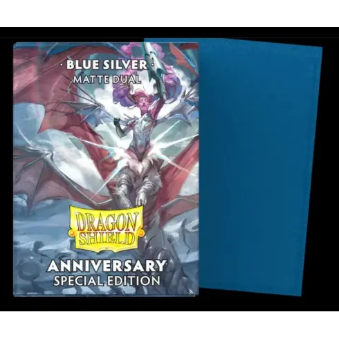 Dragon Shield: 100 Blue Silver Matte Dual Sleeves (Anniversary Special)