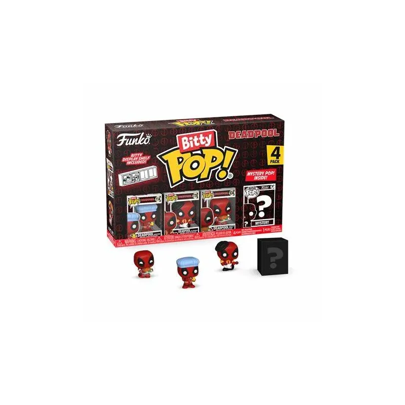 Funko Bitty Pop! Deadpool 4Pack: Deadpool Bathtime- Deadpool Flamenco- Deadpool Supper Hero