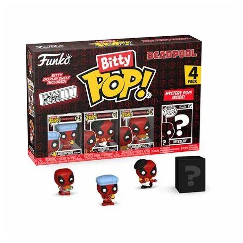 Funko Bitty Pop! Deadpool 4Pack: Deadpool Bathtime- Deadpool Flamenco- Deadpool Supper Hero