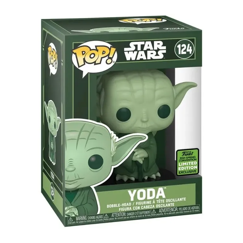 Funko Pop! Star Wars: Yoda (124)(2021 Spring Convention/EMP Exclusive)(Box lievemente rovinato)