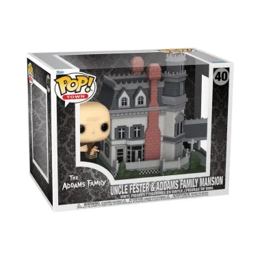 Funko POP! Town: The Addams Family – Uncle Fester & Addams Family Mansion n.40