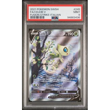 2021 Pokémon SWSH: 245 FA/Celebi V (Fusion Strike-Italian) PSA MINT 9