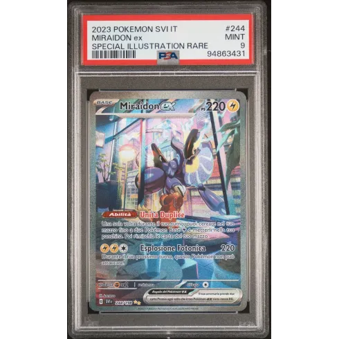 2023 Pokémon SVI IT: 244 Miraidon-EX (Special Illustration Rare) PSA MINT 9