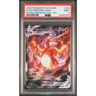 2022 Pokémon SWSH BSP: 261 FA/ Charizard VMAX (ULTRA PREMIUM COLL-ITA) PSA MINT 9