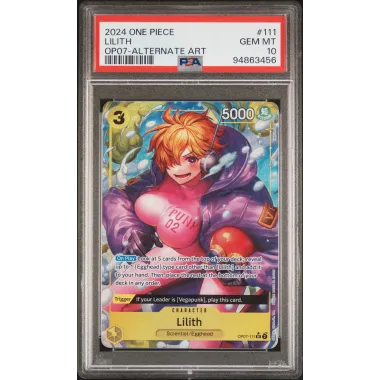 2024 One Piece: OP07-111 Lilith (OP07-Alternate Art) PSA GEM MT10