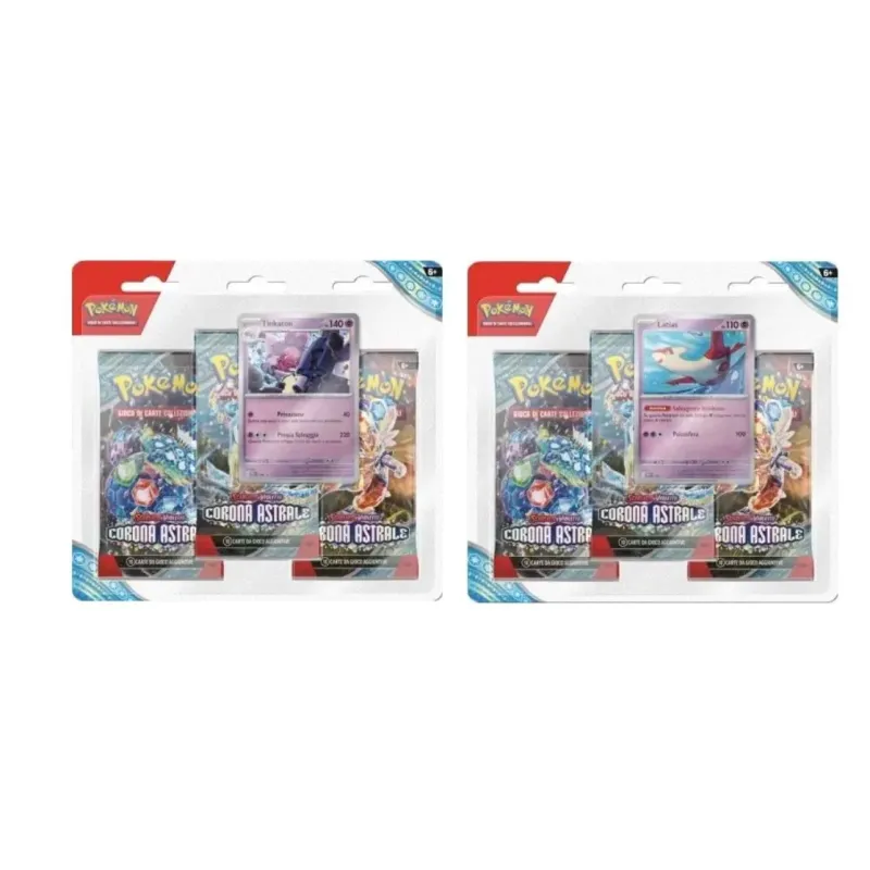 Pokémon Scarlatto e Violetto: "Corona Astrale" Blister 3 Buste + Promo (Ed. Ita)