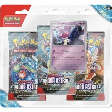 Pokémon Scarlatto e Violetto: "Corona Astrale" Blister 3 Buste + Promo (Ed. Ita)