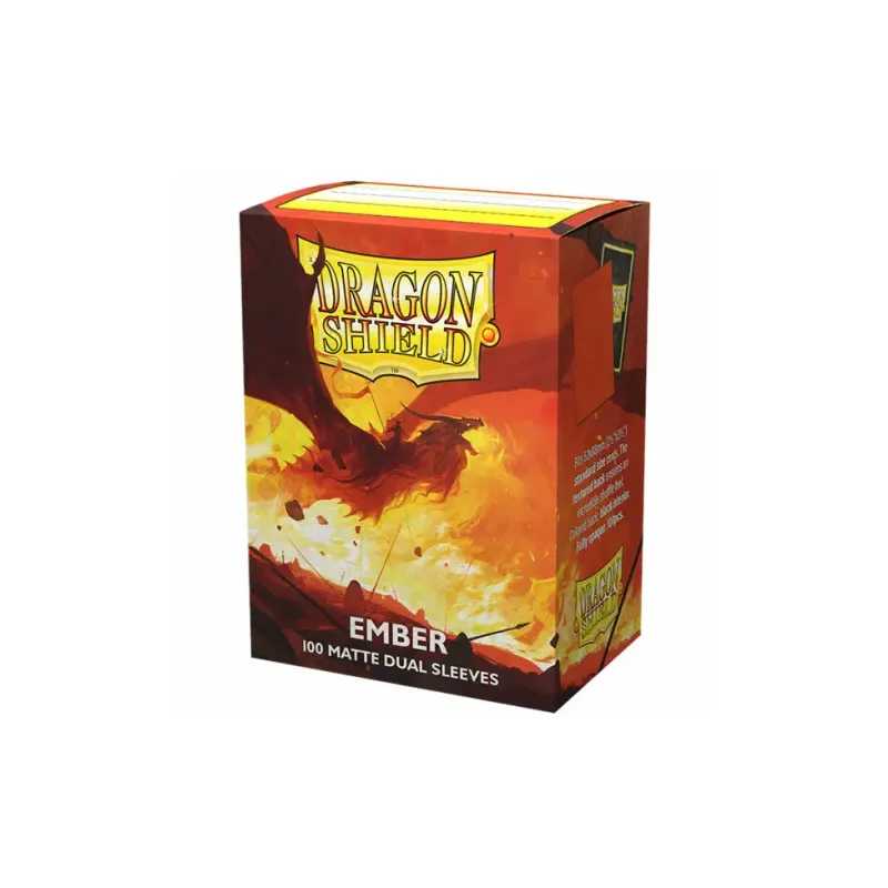 Dragon Shield. Ember Matte Dual Sleeves (100 Pz/ Standard Size