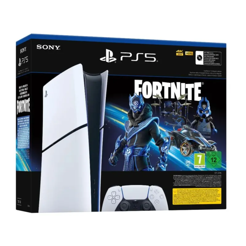 Sony PlayStation 5 Slim D Chassis Digital Edition + Bundle Fortnite Cobalt Star