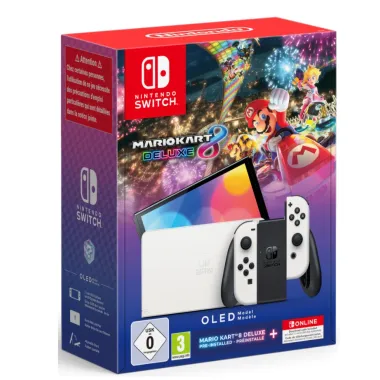 Nintendo Switch Oled + Mario Kart 8 Deluxe + 12 Mesi Nintendo Online