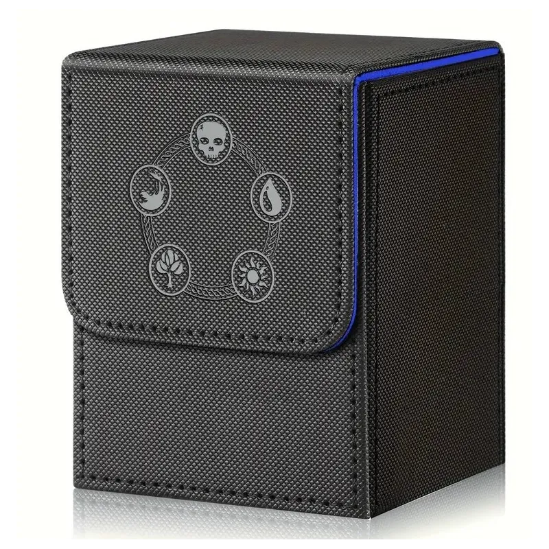 Pro Deck Box Mana Wheel Black/Blue per Magic the Gathering (100 Sleeved Cards)