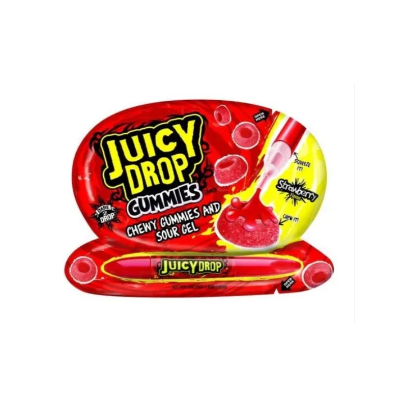 Juicy Drop Gummies Sour Strawberry/Raspberry (57gr)