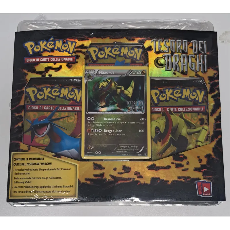 Pokémon: Tesoro dei Draghi Blister 3 Buste + Carta Promo (Haxorus / Ed. Ita)