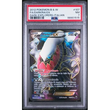 2012 Pokémon Black & White: FA/Darkrai EX (DARK EXPLORERS-ITALIAN) PSA NM 7