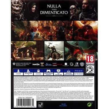 Cover Frontale La Terra di Mezzo Ombra della Guerra PlayStation PS4