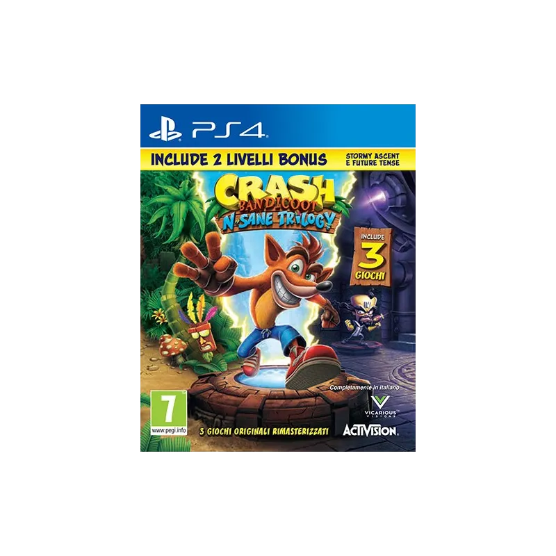 Cover Frontale Crash Bandicoot N.Sane Trilogy 2.0 PlayStation PS4