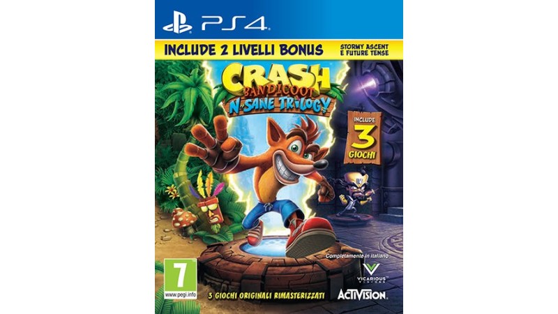 Cover Frontale Crash Bandicoot N.Sane Trilogy 2.0 PlayStation PS4