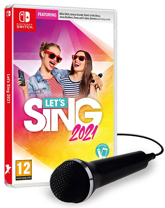 Cover Frontale Let's Sing 2021 + 1 Microfono Nintendo Switch